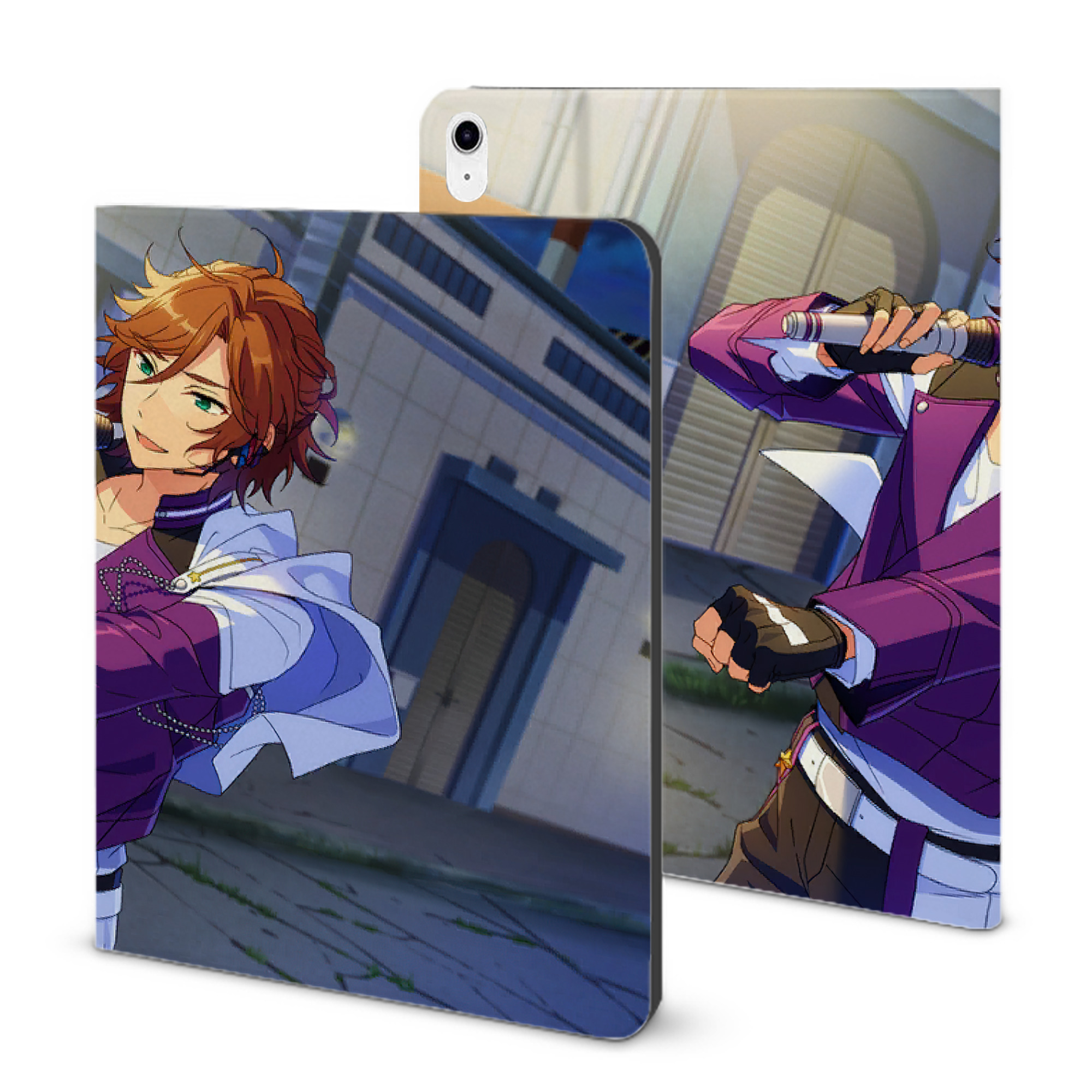 （画像用） あんさんぶるスターズ! Ensemble Stars IPad ケース ブック型 PUレザー TPU 耐衝撃 軽量 薄型 ペン収納なし 全面保護 IPad 各モデル対応